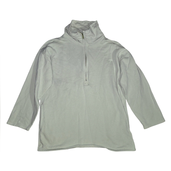 J Crew University Terry Long Half-zip Tunic - Picture 2 of 3